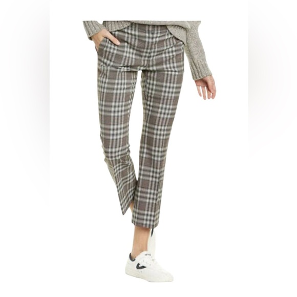 Theory plaid wool kick capri pants size 6 in excellent like-new condition - Picture 1 of 8